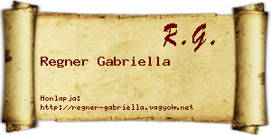 Regner Gabriella névjegykártya